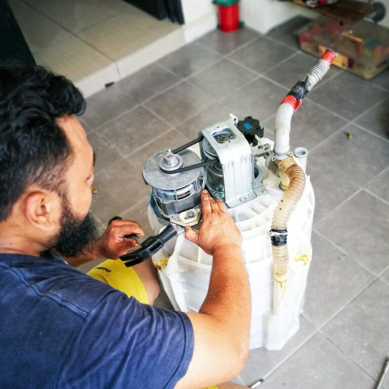 repairing washing machine drum